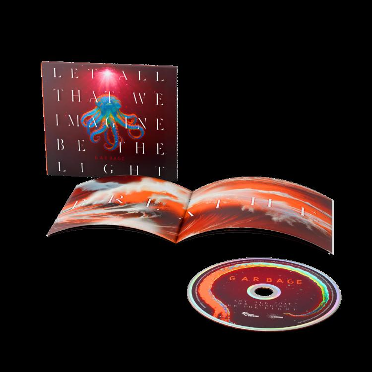 CD, geöffnetes Booklet. Text: Let All That We Imagine Be The Light. Tintenfisch-Illustration.