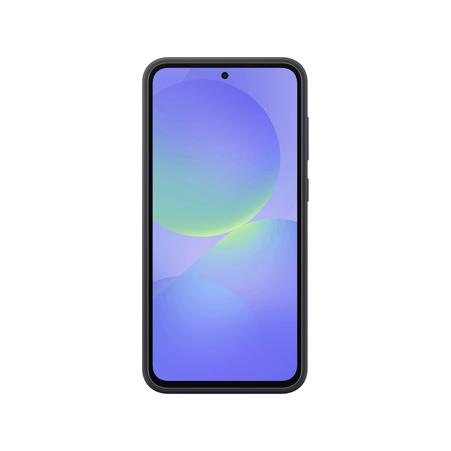 Smartphone con una pantalla que muestra un fondo borroso azul y verde.