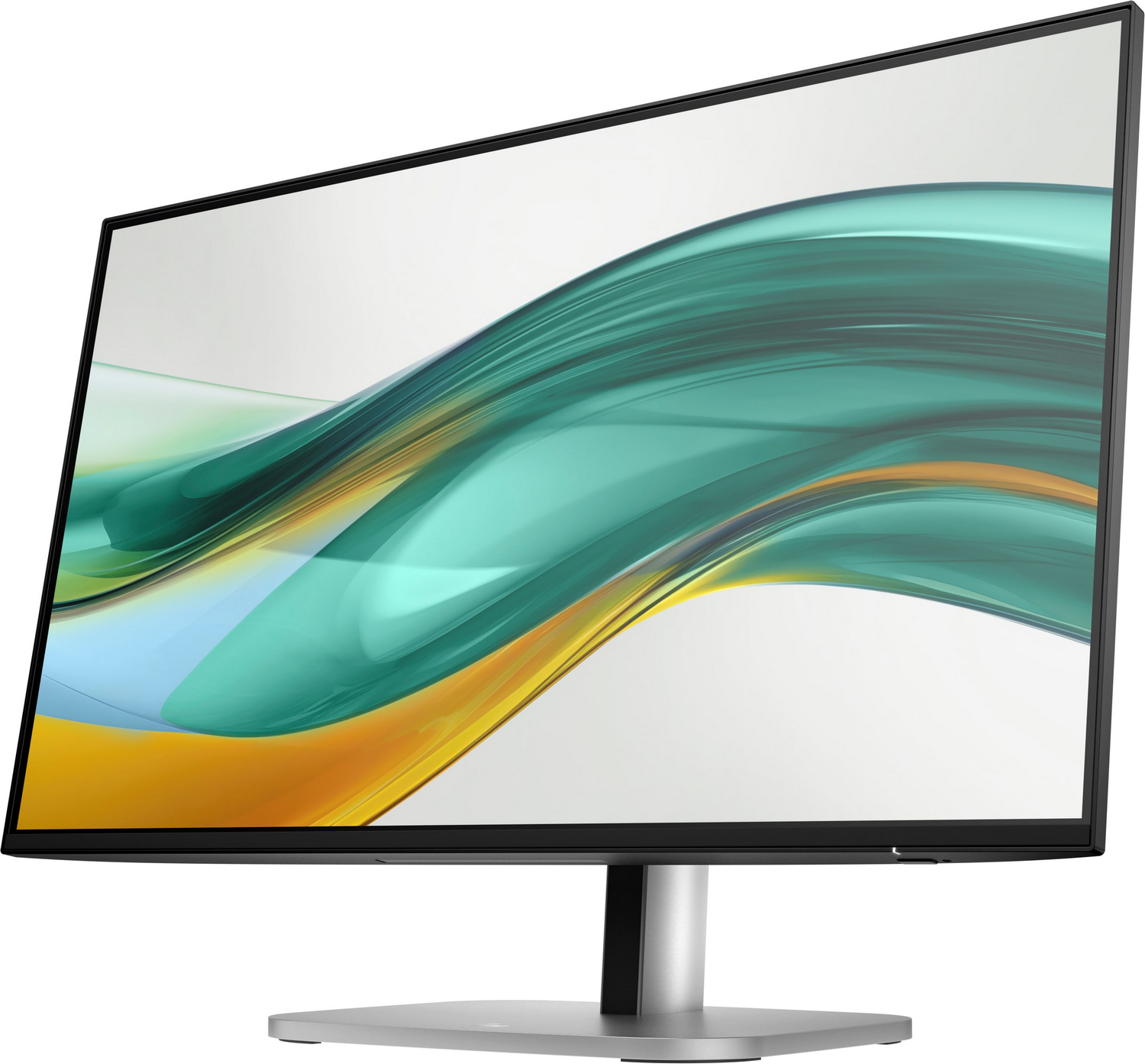 Monitor de computadora moderno con pantalla curva, fondo blanco.