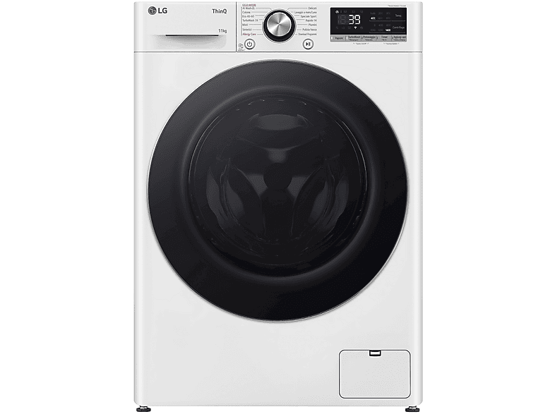 LG AI DD F4R7011Tswc Lavatrice, Caricamento frontale, 11 kg, 56,5 cm, Classe A