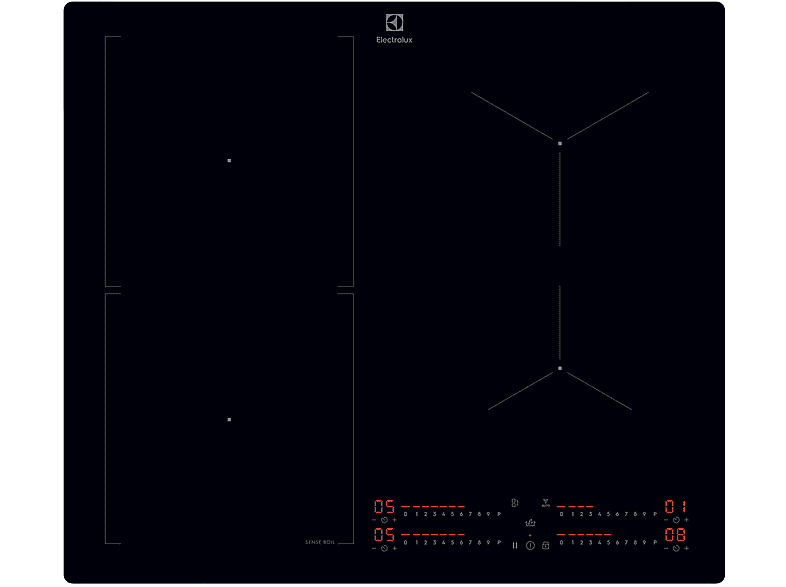 Piano Cottura A Induzione Electrolux Kis62453I, 4 zone cottura, 58 cm x 51