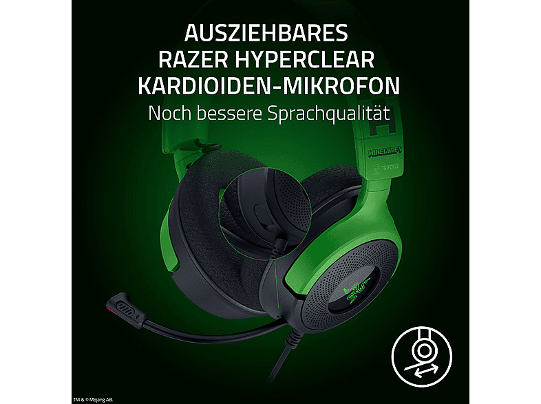Thumbnail - RAZER Kraken V4 X Minecraft Edition, Over-ear Gaming Kopfhörer