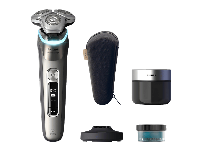 Philips XP9203/30 Elektrischer Nass- und Trockenrasierer mit SkinIQ (Akkubetrieb, Gold Oyster, Triple Action Lift & Cut-Rasiersystem, Dual SteelPrecision Klingen )