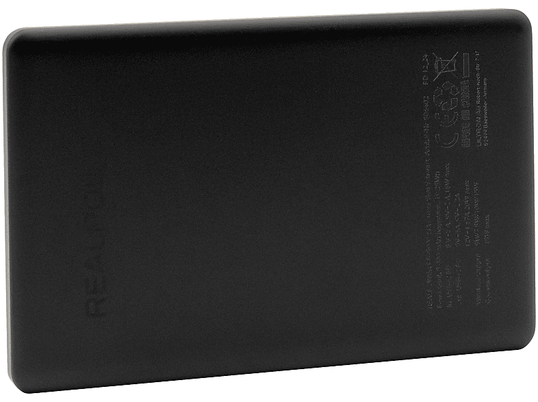 REALPOWER PB-5000 MAG Ultra Slim Powerbank 5000 mAh Schwarz