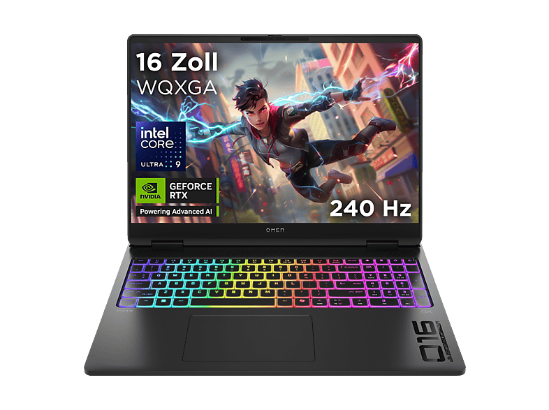 HP OMEN MAX Gaming Laptop 16-ah0393ng - 16 Zoll - Intel® Core™ Ultra 9 275HX - 32 GB - 1 TB - NVIDIA GeForce RTX™ 5080 - Windows 11 Home