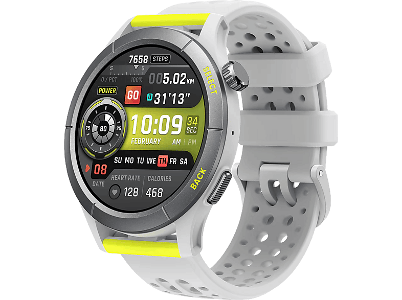 Smartwatch - Amazfit Cheetah, 22 mm, Polímero reforzado con fibra, 14 días Autonomía, Mapas sin Conexión, Speedster Gris