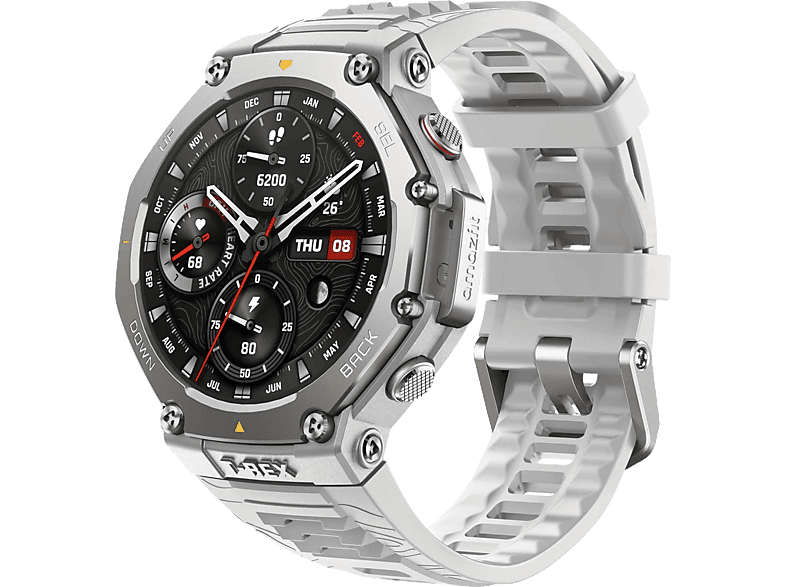 Amazfit T-Rex 3, 1.5 AMOLED, Táctil, 27 días Autonomía, Silicona, Compatible iOS/Android, Haze Gray