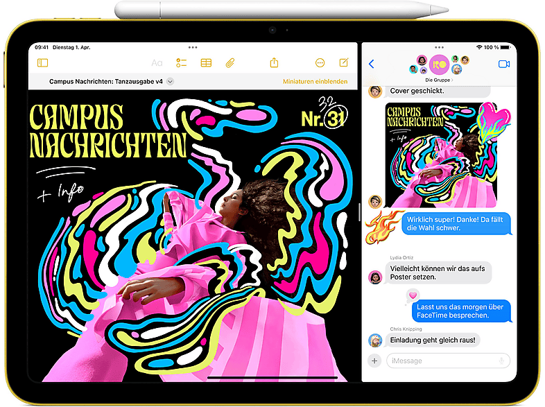 Thumbnail - APPLE iPad Wi-Fi+ Cellular (11th generation), Tablet, 128 GB, 11 Zoll, Gelb