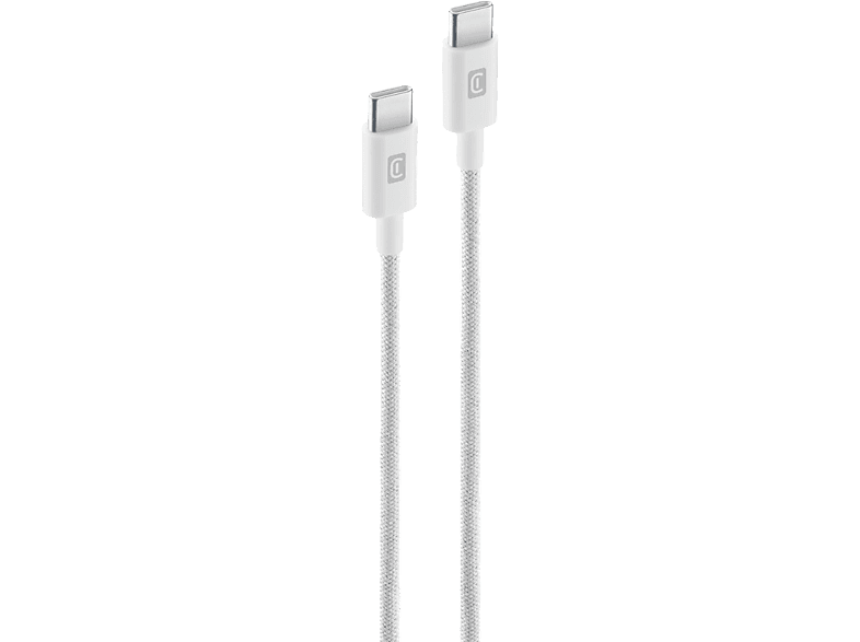 CELLULARLINE Usb-c To Usb-c Örgü Dayanıklı 150 cm Şarj Kablosu Beyaz