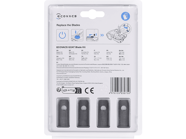 Thumbnail - ECOVACS GOAT Blade Kit Ersatzmesser-Set, Silber