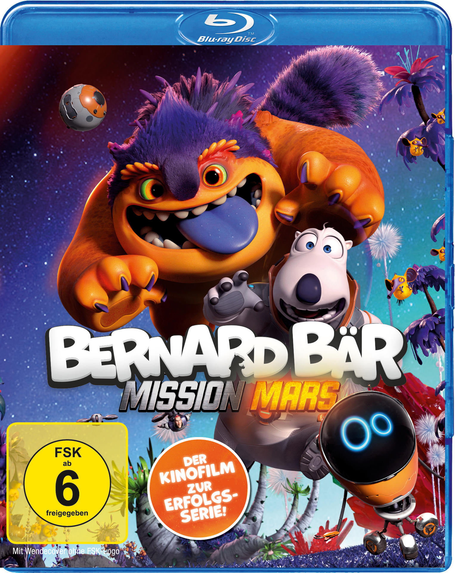 DVD-Hülle von Bernard Bär: Mission Mars. Enthält Zeichentrickfiguren und Text.