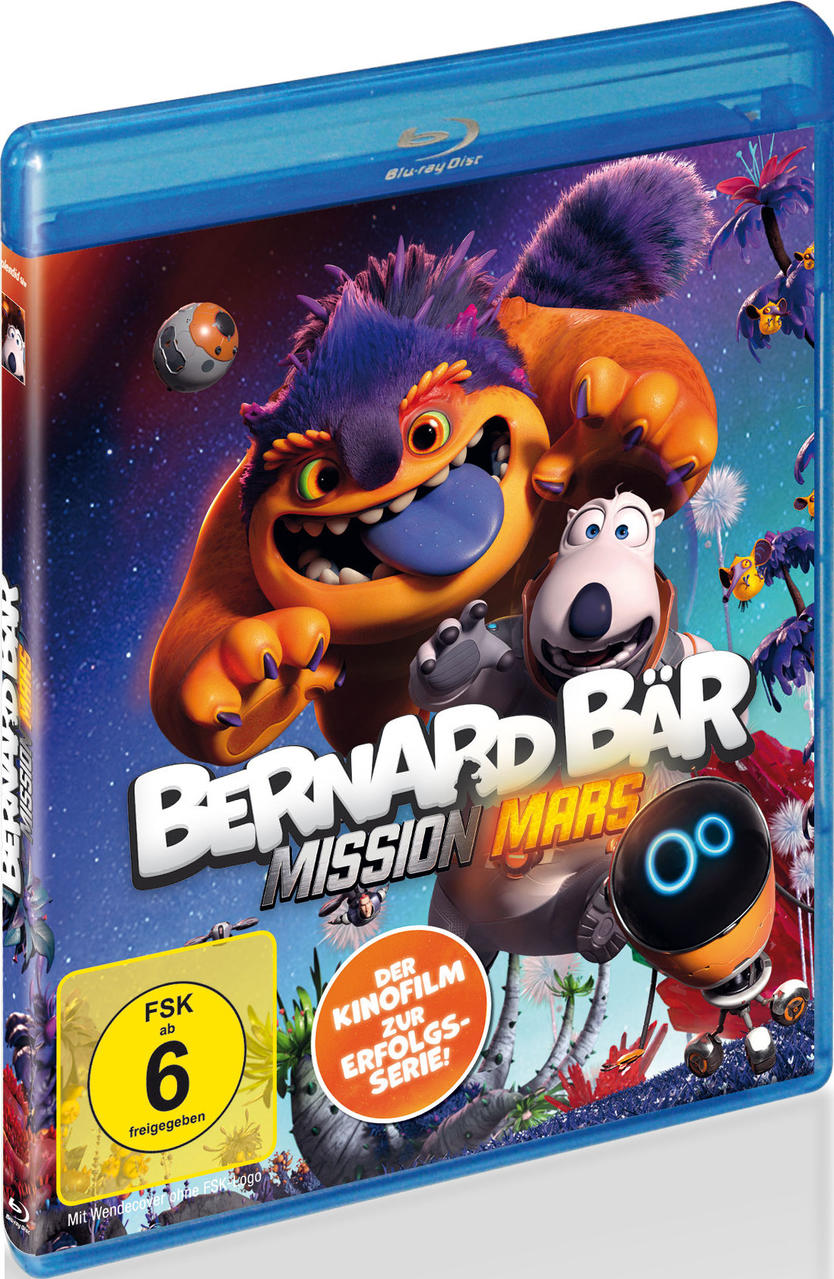 Eine Blu-ray-Disc-Hülle für den Animationsfilm "Bernard Bär: Mission Mars" wird angezeigt.
