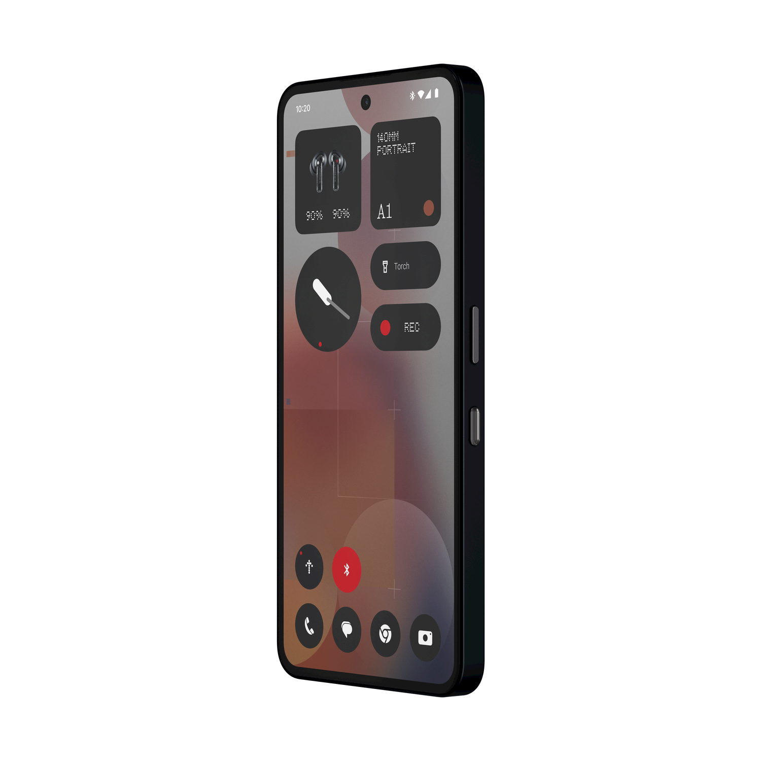 Interfaccia smartphone con varie icone e indicatori.