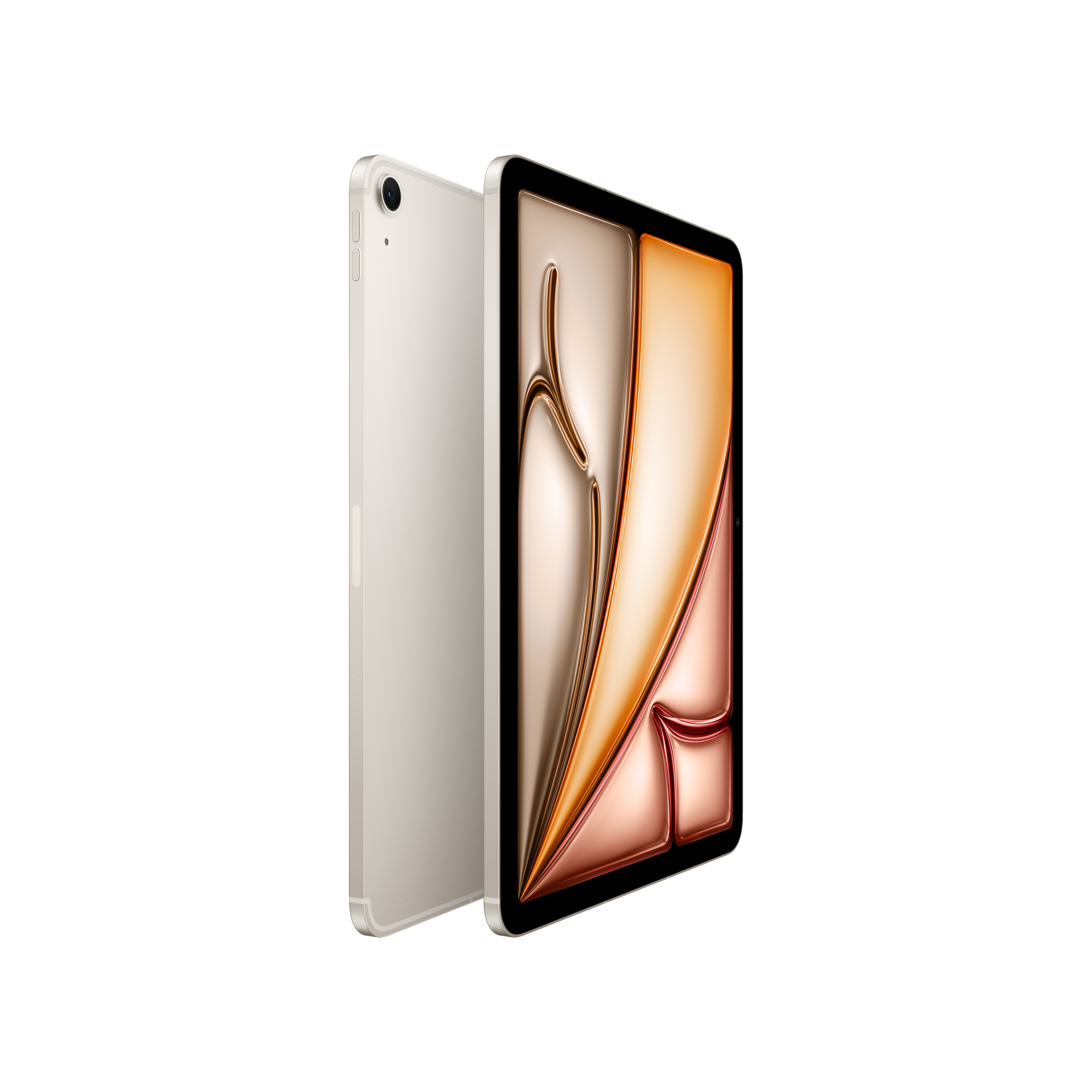 iPad beige, mostrando una vista laterale e frontale.