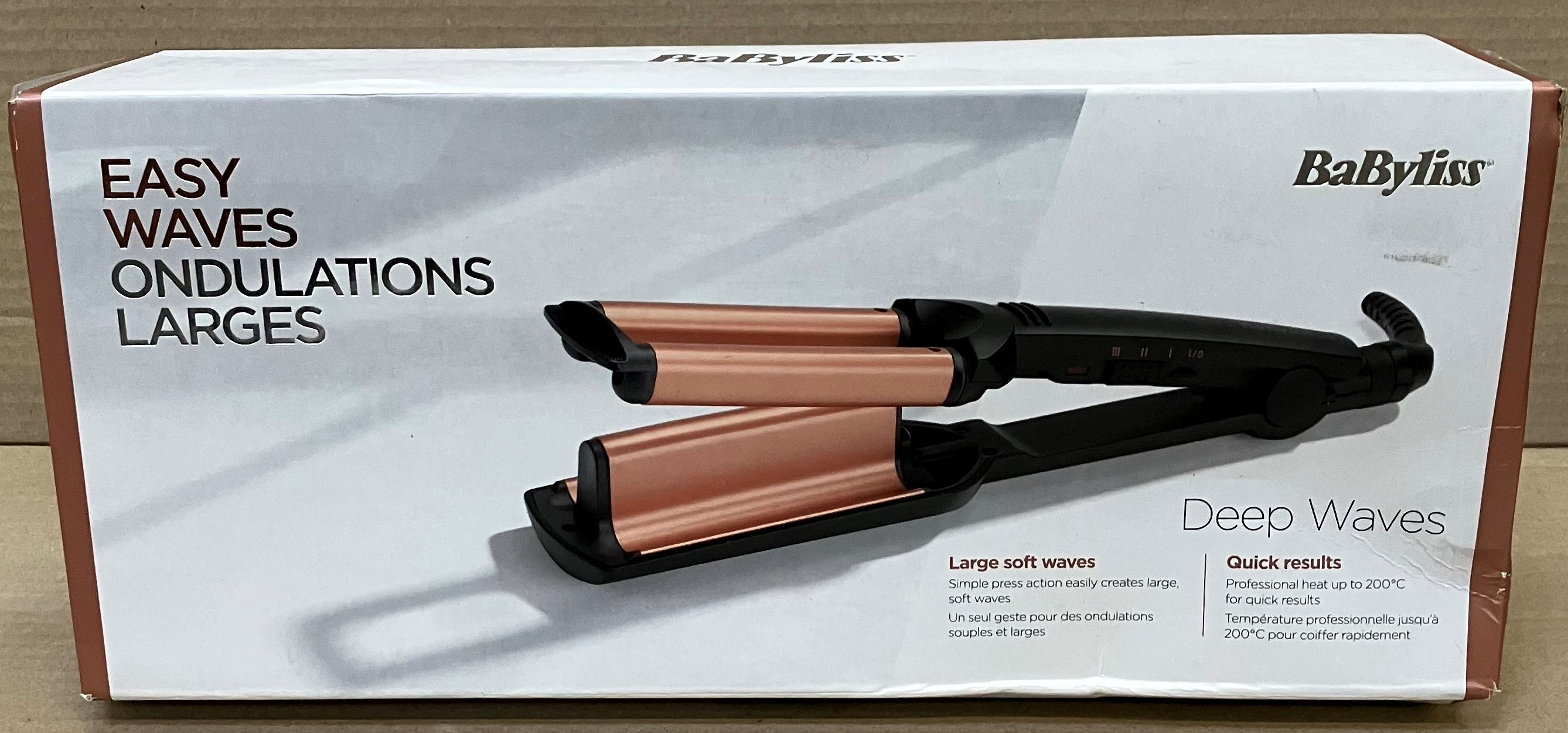 OUTLET - Falownica do włosów BABYLISS W2447E Deep Waves Czarno-złoty