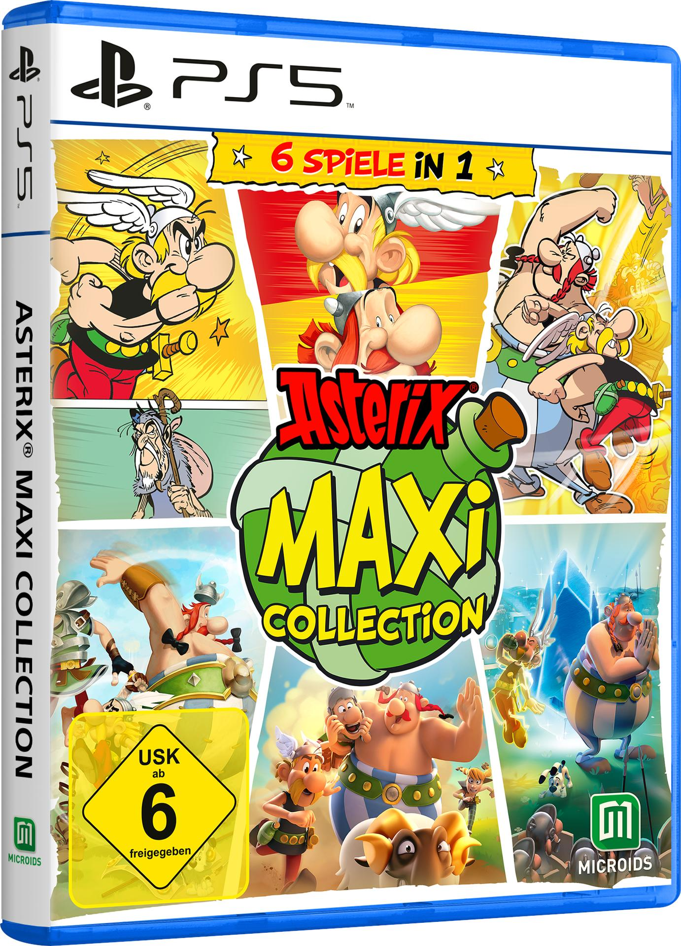 Asterix Maxi Collection PS5-Spielbox, mit Asterix- und Obelix-Charakteren.