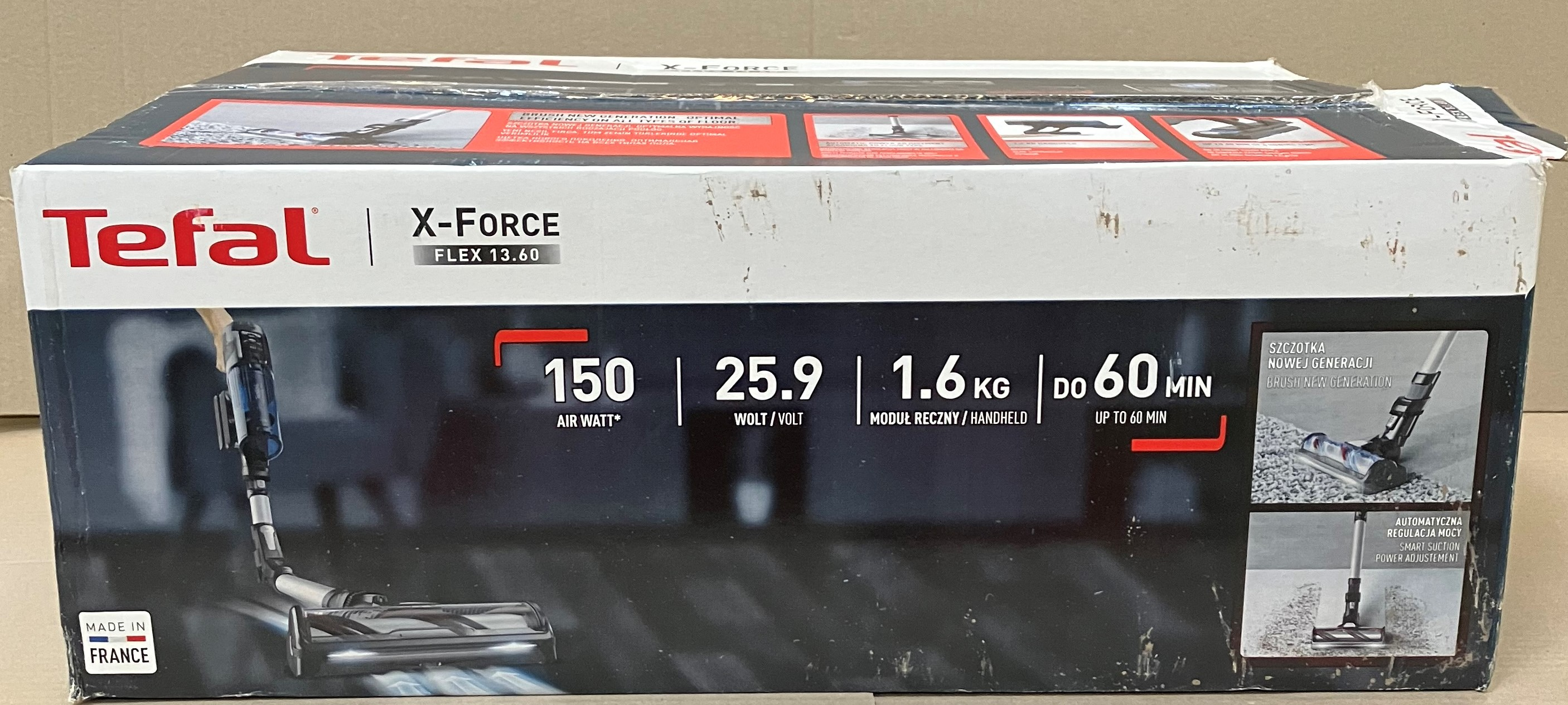 OUTLET - Odkurzacz bezprzewodowy Tefal X-Force Flex 13.60 TY9AC1WO Aqua Gnanatowo-aluminiowy