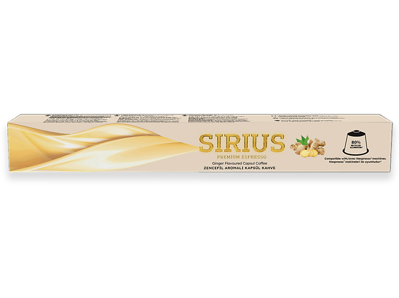 SIRIUS Premium Zencefil Aromalı Kapsül Kahve (Nespresso Uyumlu) - 10 Adet