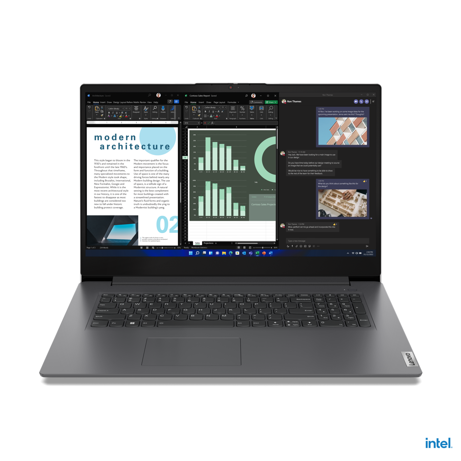 Lenovo Lenovo V17 G4 Iru - 17.3 Inch Intel Core I5-13420h 16 Gb 512 Windows 11 Pro (64 Bit) afbeelding