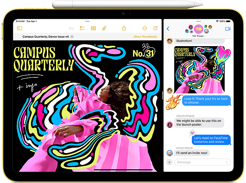 APPLE iPad 11" (2025) Wi-Fi 256GB, Silber; Tablet — Foto 3 von 5