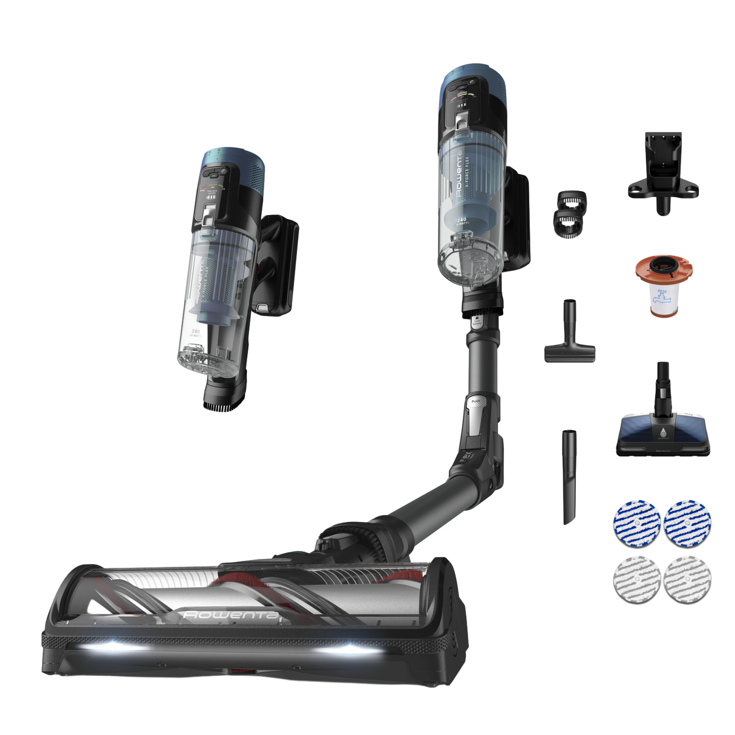 Rowenta Rh9bc1 X-force Flex 14.80 Aqua Steelstofzuiger Blauw