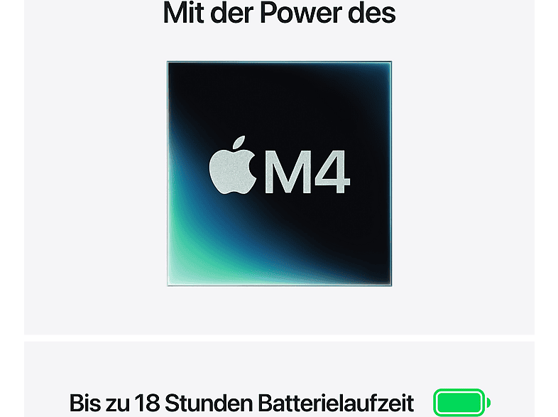 Thumbnail - APPLE MacBook Air (2025), MW1J3D/A, Notebook, mit 15,3 Zoll Display, Apple M4, 16 GB RAM, 256 SSD, Polarstern, macOS