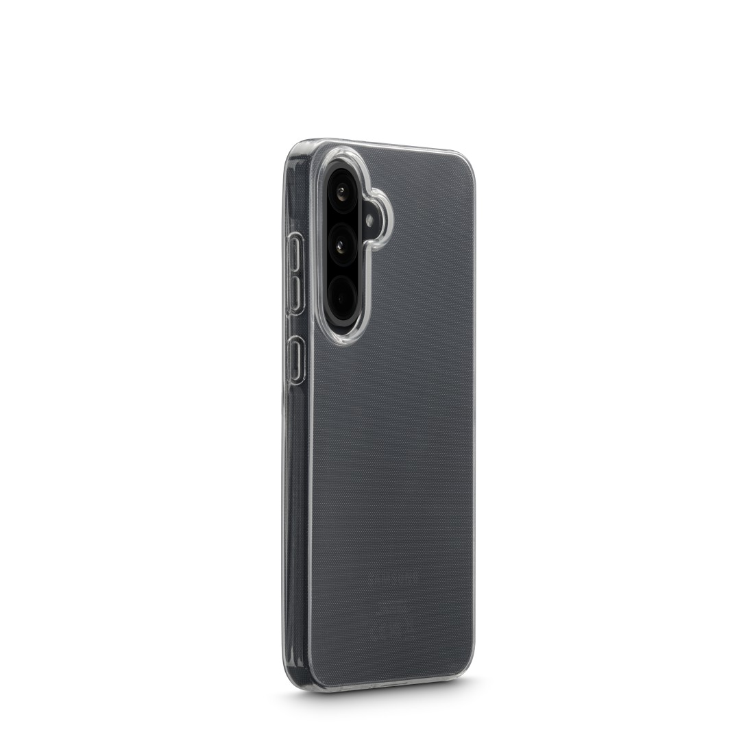 Eine transparente Handyhülle mit einem Telefon darin.