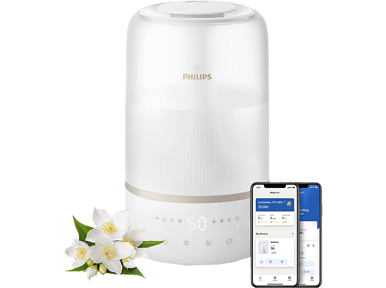 PHILIPS HU1510/04 Luftbefeuchter Weiss/Champagner (19 W, Raumgröße: 41 m²)