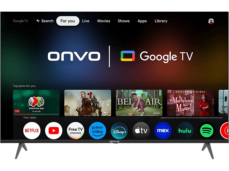 ONVO 65OVF9001UQ 65'' 165 Ekran Uydu Alıcılı 4K Ultra HD Google Smart QLED TV