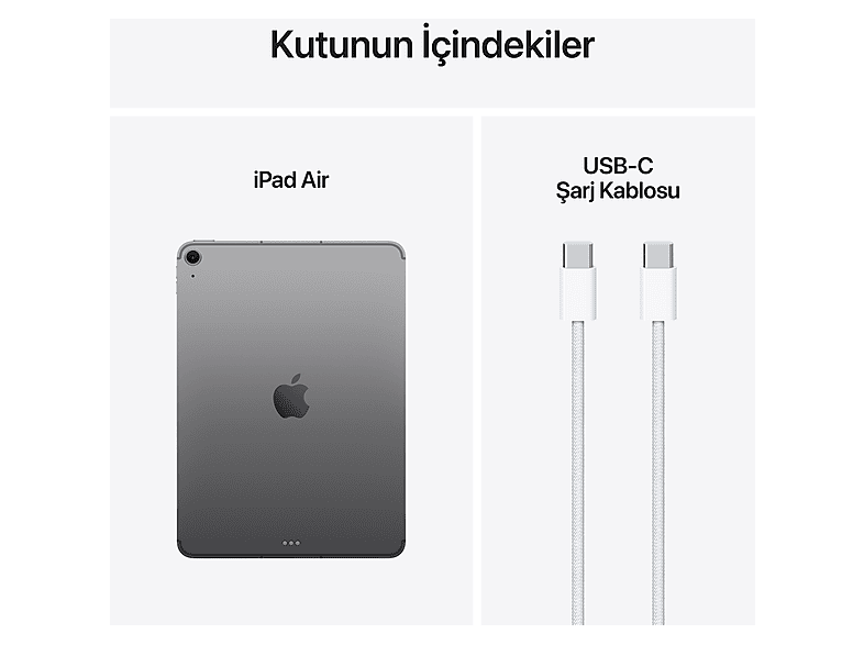 APPLE iPad Air 11 inç M3 Wi-Fi + Cellular 1 TB Tablet Uzay Grisi