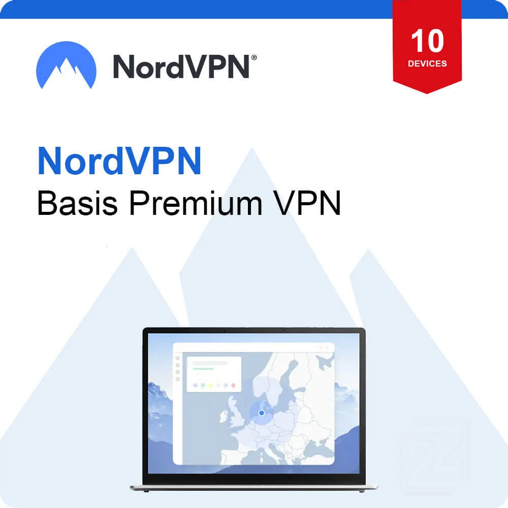 Nordvpn Basic ' 1 Jaar Premium Vpn-service Voor Maximaal 10 Apparaten