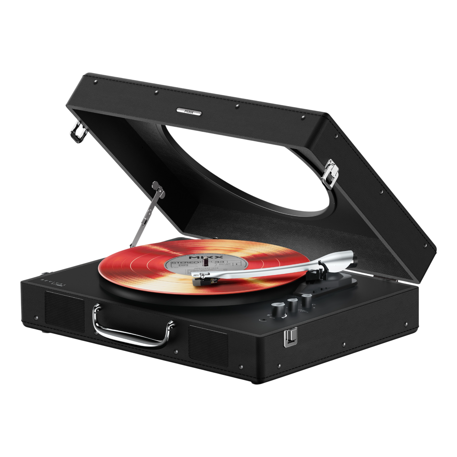 Mixx Revival 65 Stereo Vinyl Record Player Deck - Black Platenspeler Zwart