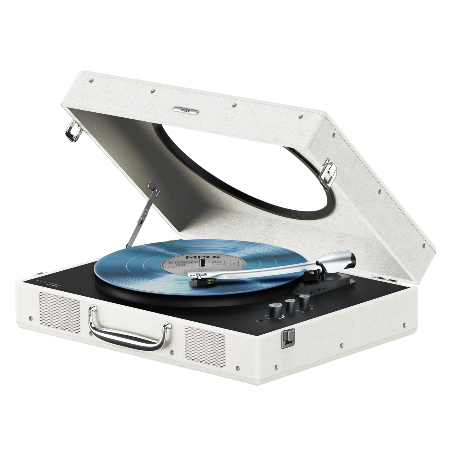 Mixx Revival 65 Stereo Vinyl Record Player Deck - Cream Platenspeler Crème