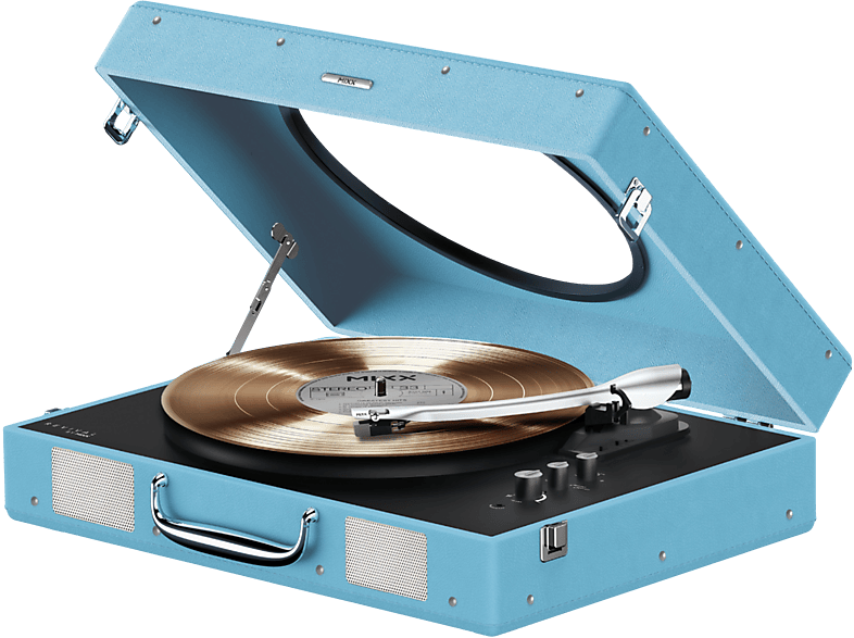 Mixx Revival 65 Stereo Vinyl Record Player Deck - Blue Platenspeler Blauw