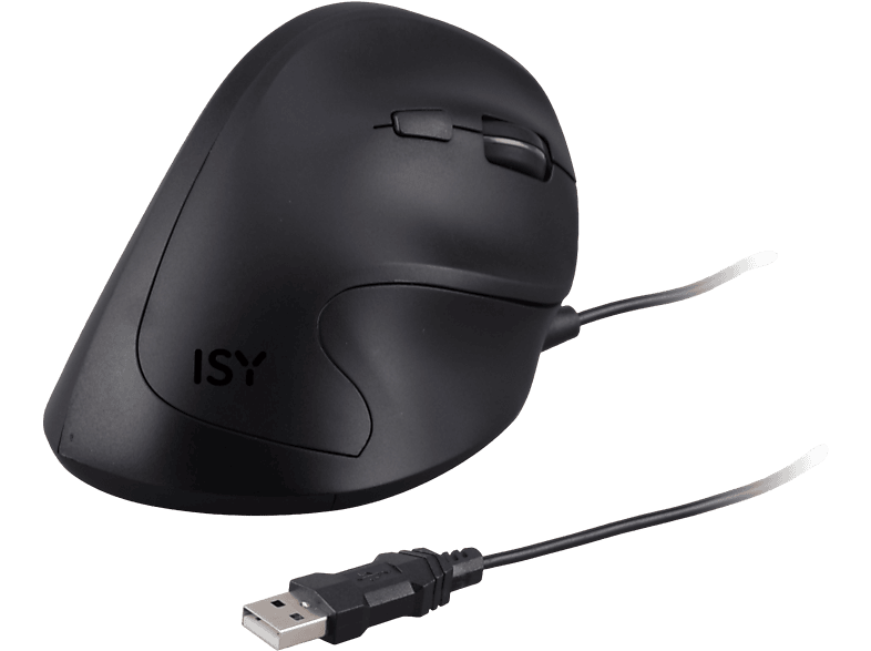 ISY Ergonomische Muis 3200 Dpi Zwart (iem-2000)