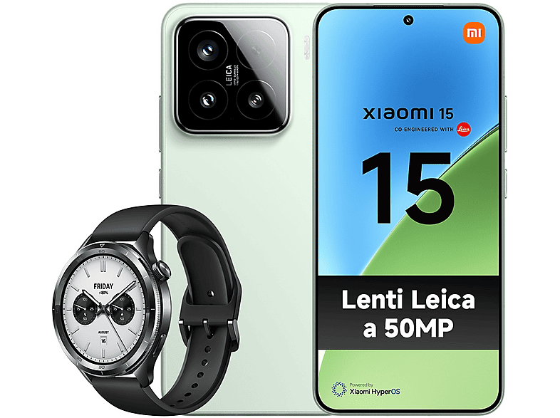 Xiaomi 15 + Watch S4, 256 GB, Green Smartphone