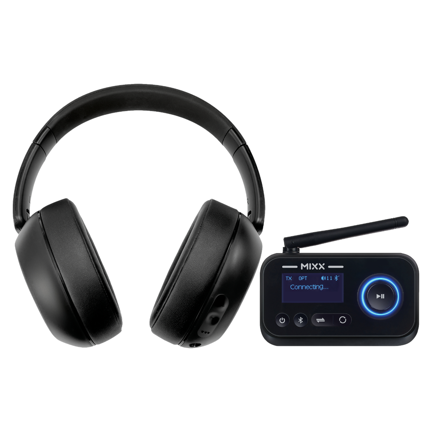 Mixx Streamq Tv Headphones + Streamport - Black Hoofdtelefoon Zwart