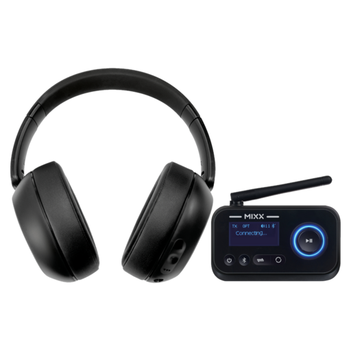 MIXX StreamQ TV Wireless Over-Ear Headphones with Transmitter