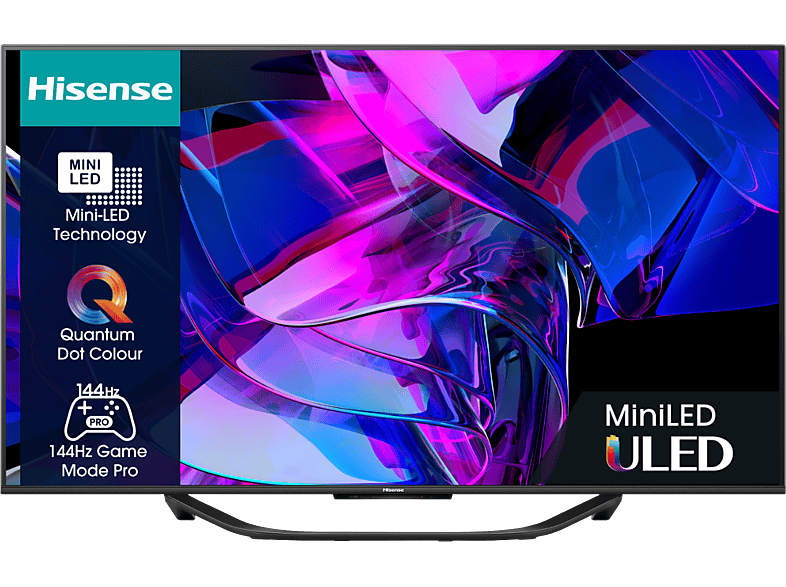TV Mini LED 55'' - Hisense 55U7KQ 144 Hz, Smart UHD 4K, Quantum Dot Colour, Modo Juego, Hi-View, Dolby Vision IQ & Atmos, Negro
