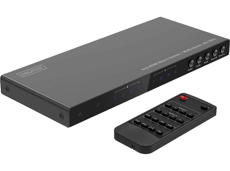 DIGITUS DS-55345 4x2 HDMI Matrix Switch / Multi-Viewer, 4K/30Hz; 4x2 Matrix Switch / Multi-Viewer----4x2 Matrix Switch / Multi-Viewer