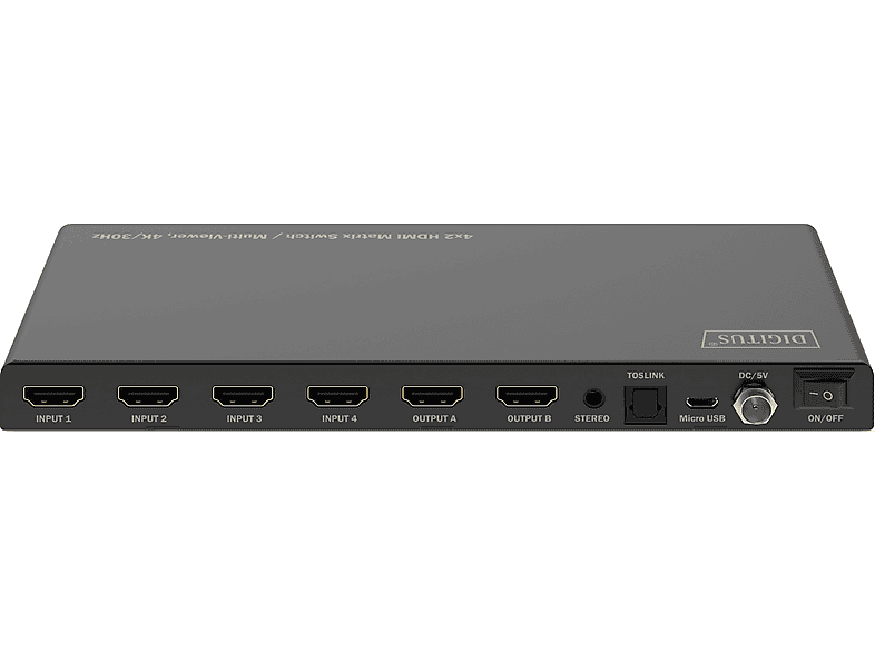 DIGITUS DS-55345 4x2 HDMI Matrix Switch / Multi-Viewer, 4K/30Hz; 4x2 Matrix Switch / Multi-Viewer----4x2 Matrix Switch / Multi-Viewer — Foto 4 von 5