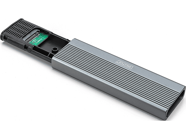 DIGITUS DA-71154 USB M.2 Festplattengehäuse, SSD, extern, SATA, 6Gbps, USB 3.1 Gen2, Aluminium, werkzeugfrei; M.2 SATA SSD-Gehäuse----M.2 SATA SSD-Gehäuse — Foto 3 von 5