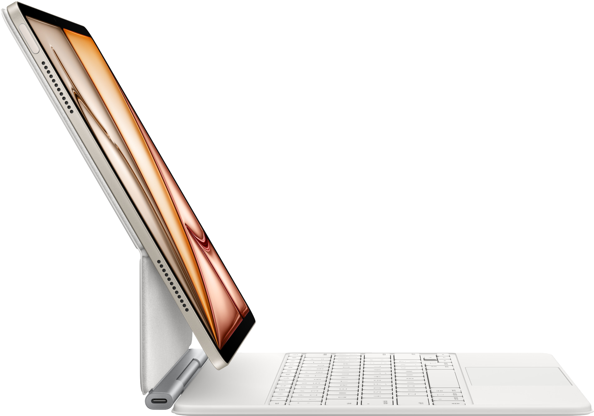 Egy laptop, szögből nyitva, a képernyőjét és a billentyűzetét mutatja, fekete háttér előtt.