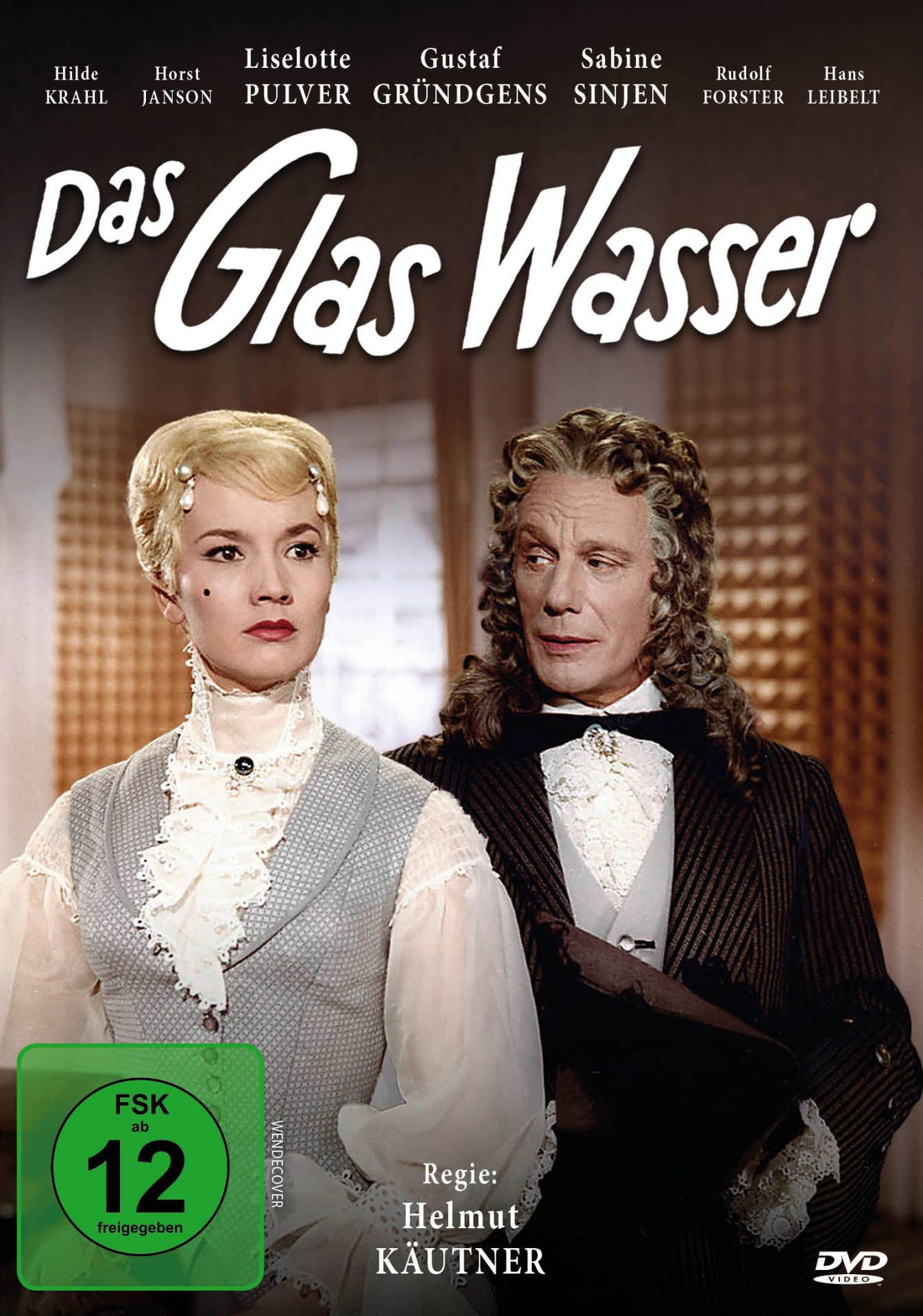 Filmposter: Das Glas Wasser. Frau im Kleid, Mann im Anzug.