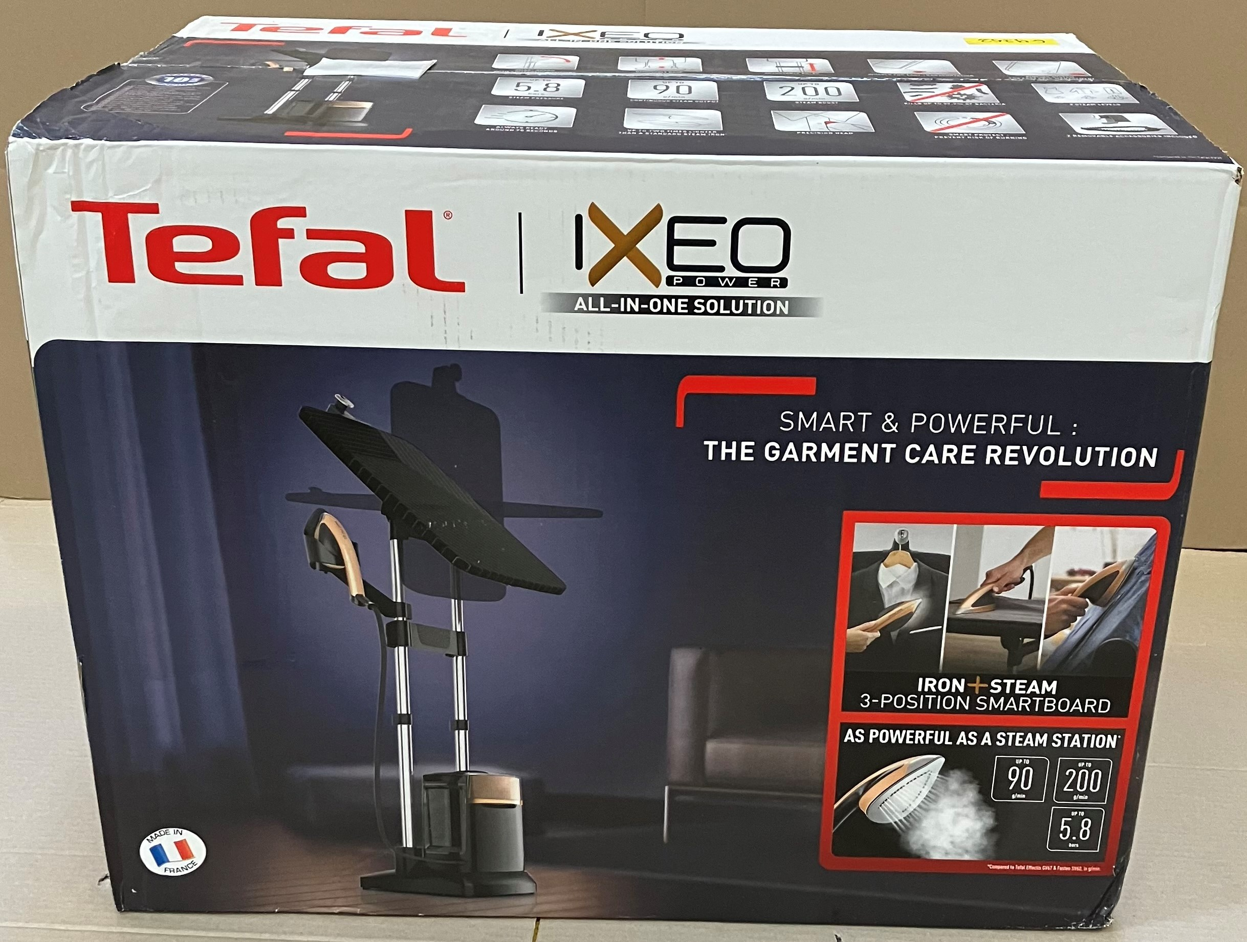 OUTLET - Generator pary TEFAL IXEO Power QT2020 Czarno-złoty