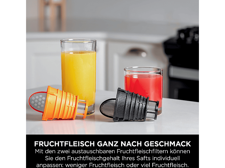 Thumbnail - NINJA JC151EU Kaltentsafter mit Anti-Verstopfungs-Filter Slow Juicer 150 Watt, Grau