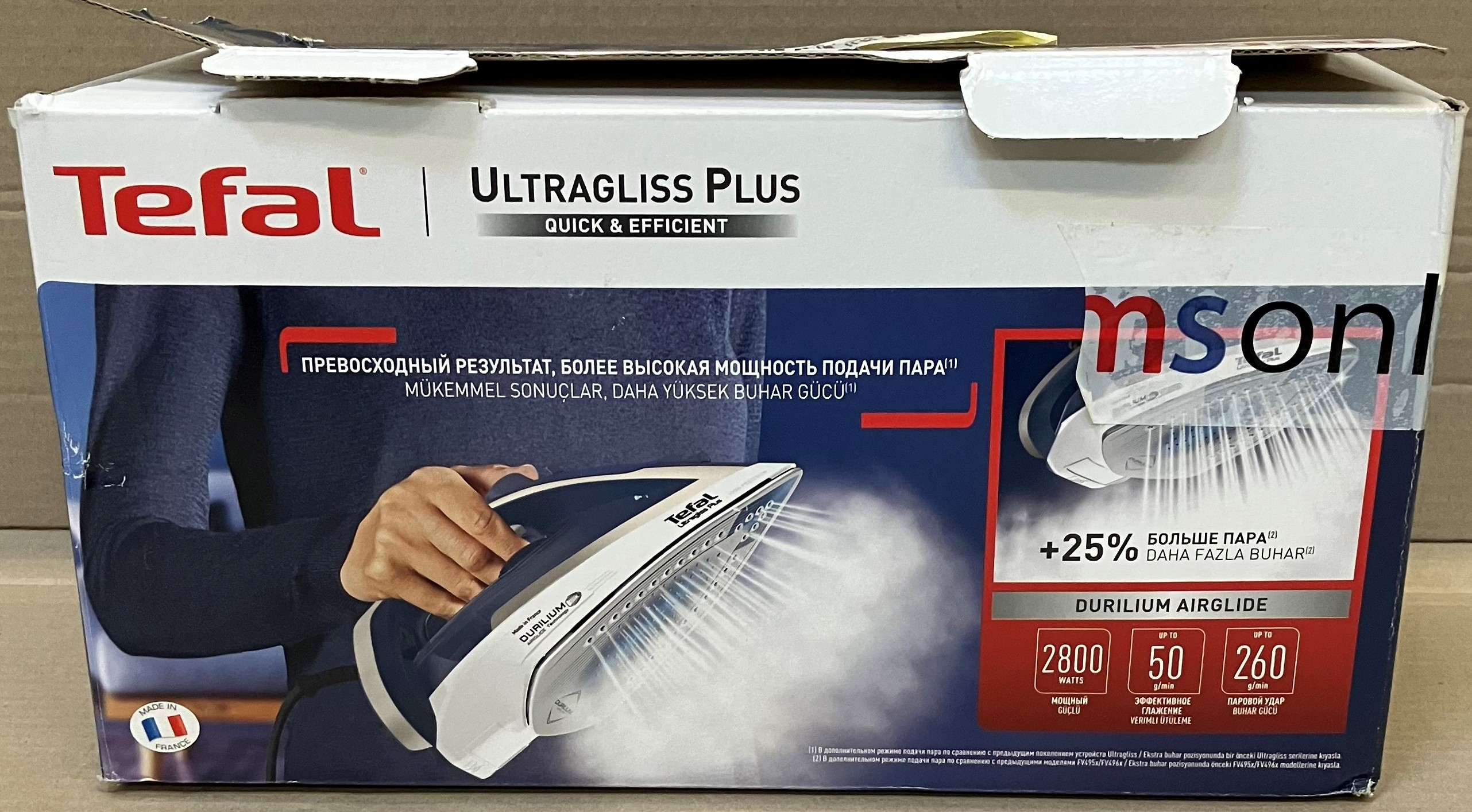 OUTLET - Żelazko TEFAL FV6812 Ultragliss Plus Biało-granatowy