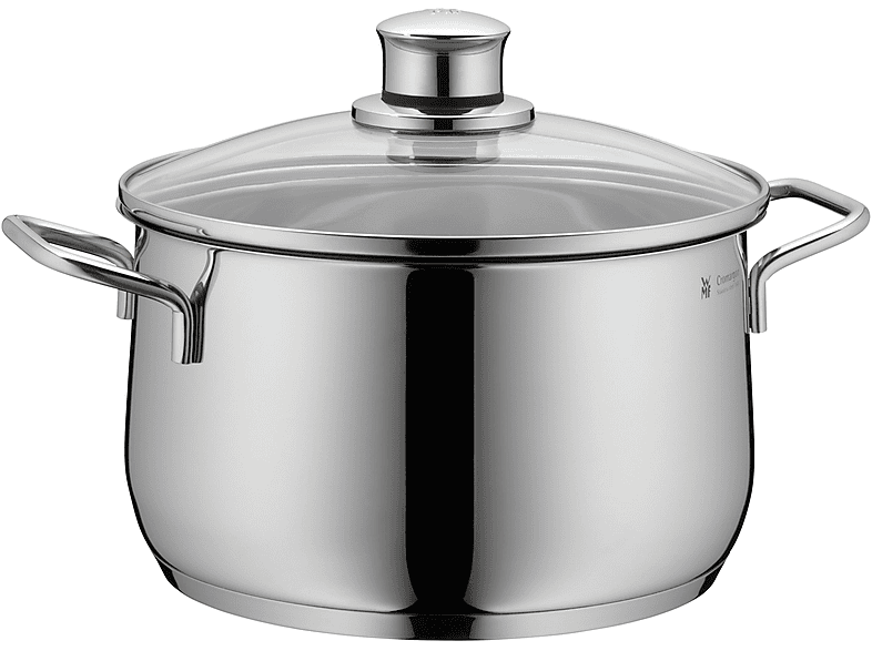 WMF Diadem Plus, 5-teilig Topf-Set Cromargan®: Edelstahl Rostfrei 18/10 und hochwertigem Glas