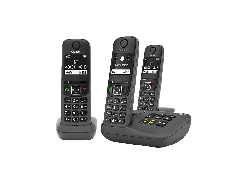 GIGASET AE690A Trio Schnurloses Telefon mit Anrufbeantworter
