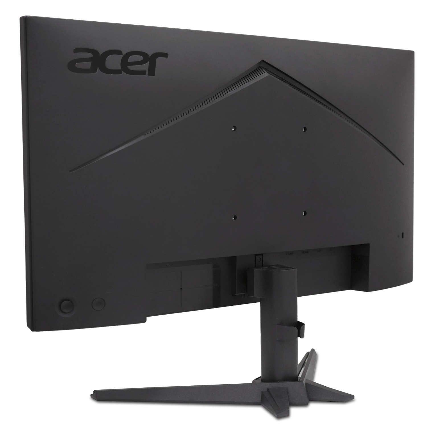 L'arrière d'un moniteur Acer noir, avec le logo Acer en haut.
